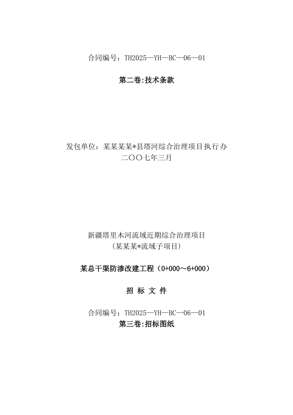 新疆塔里木河流域某总干渠防渗改建工程招标文件_第2页
