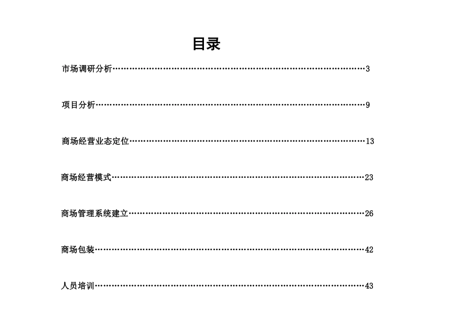 新疆米泉某购物中心营运及招商方案_第2页