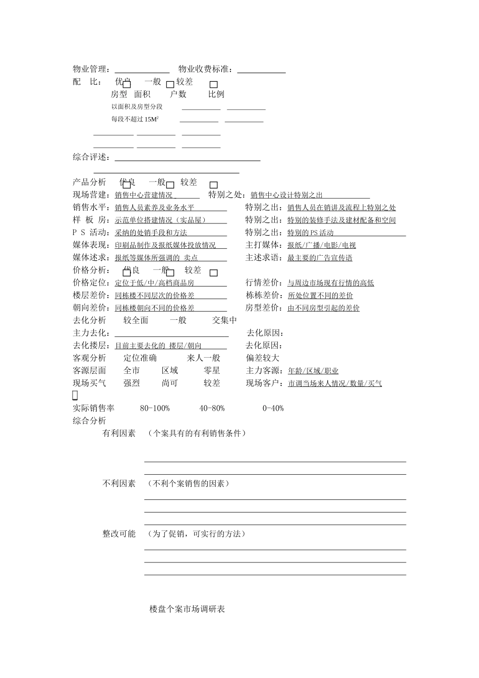 新联康房屋销售调研表_第2页