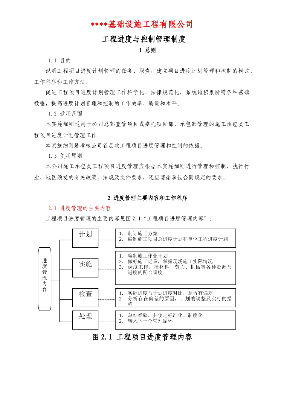 施工企业工程进度与控制管理制度_第1页