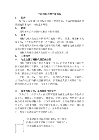 施工工程招标代理流程