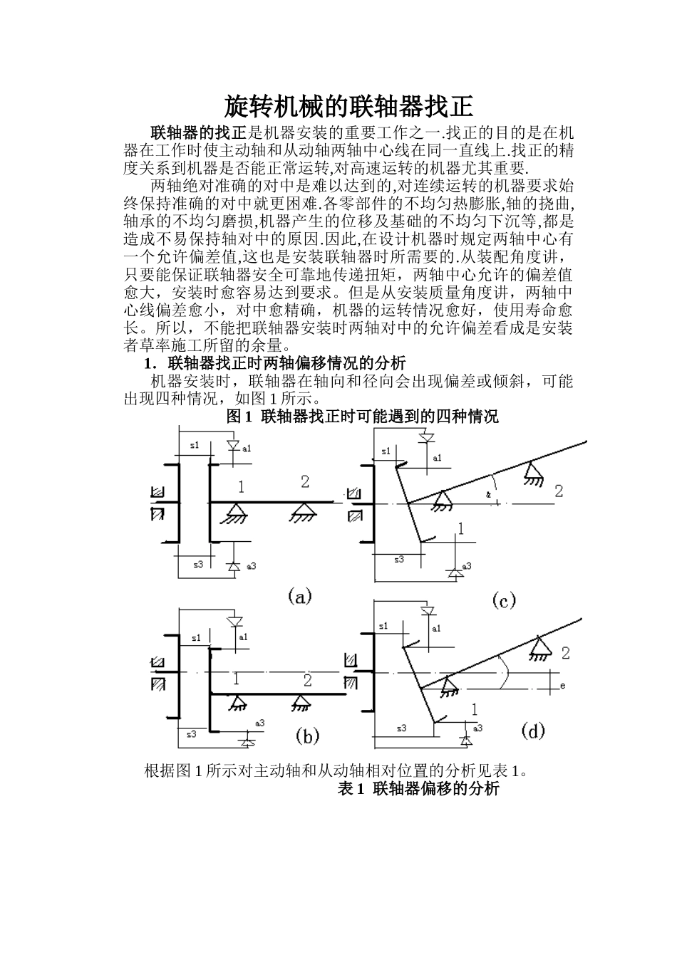 旋转机械的联轴器找正_第1页