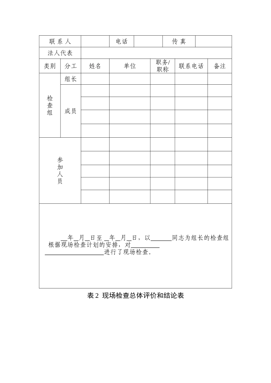 无公害农产品产地认定与产品认证现场检查报告_第2页