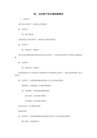 无形资产及长期待摊费用