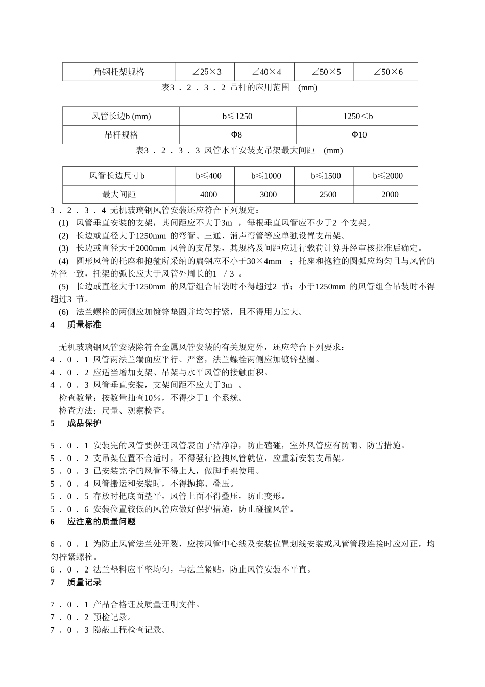 无机玻璃钢风管安装工艺标准_第3页