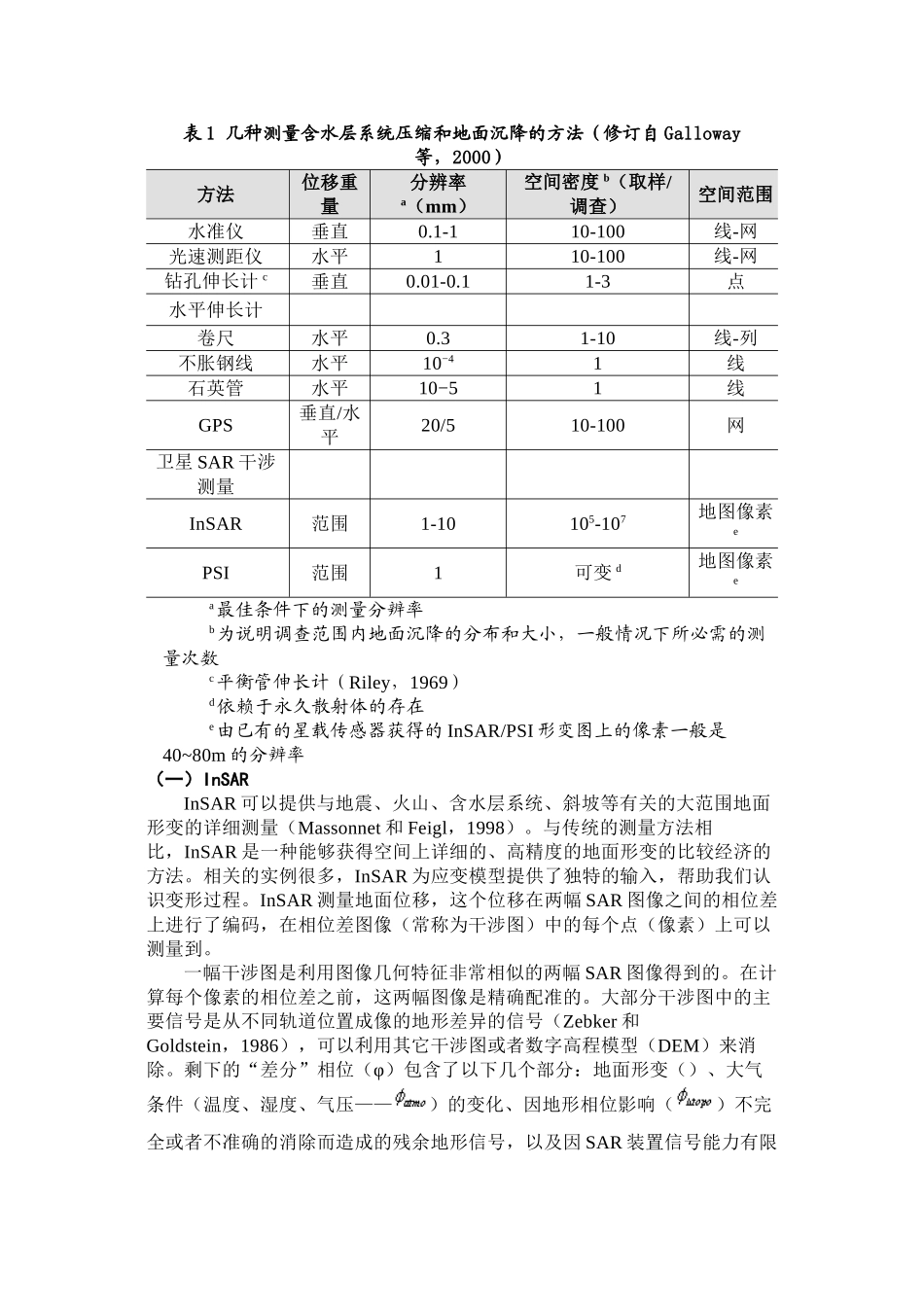 星载合成孔径雷达差分干涉测量测得的地面位移在水文地质中的应用_第3页
