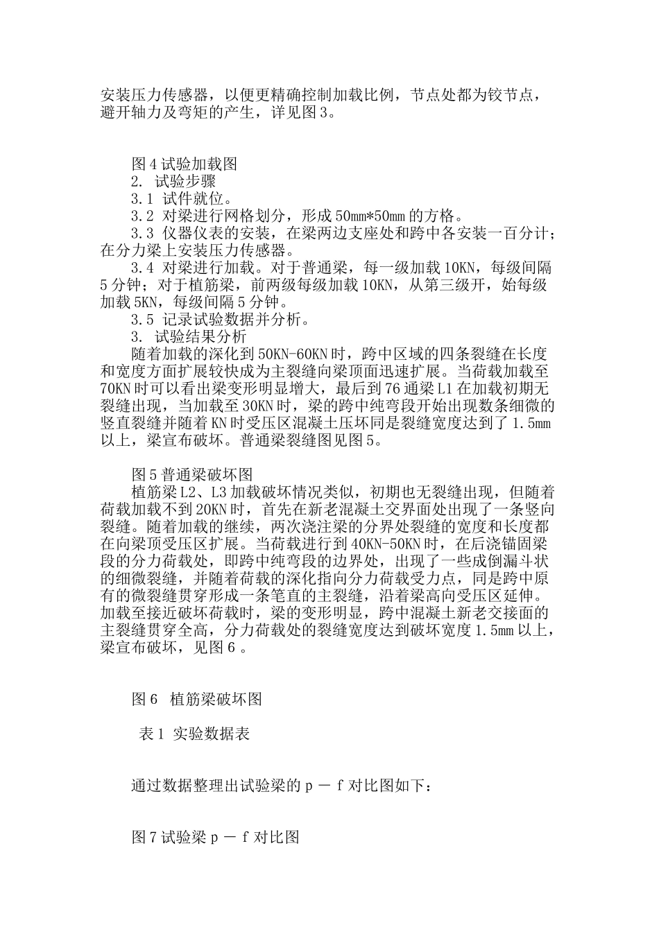 普通混凝土梁与植筋混凝土梁正截面破坏对比试验及分析_第2页