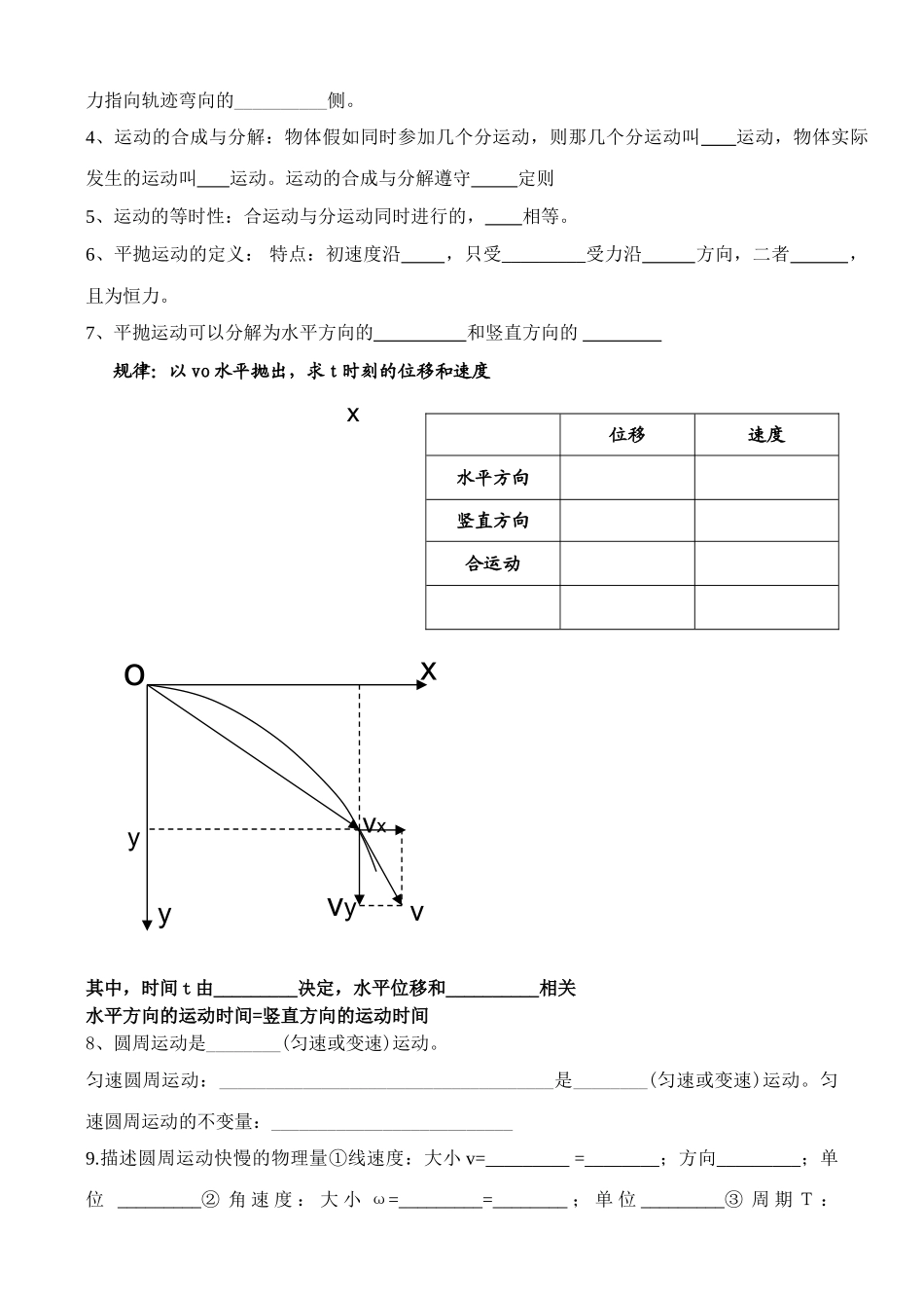 曲线运动会考练习_第2页