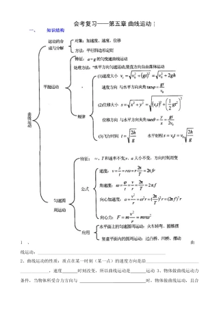 曲线运动会考练习