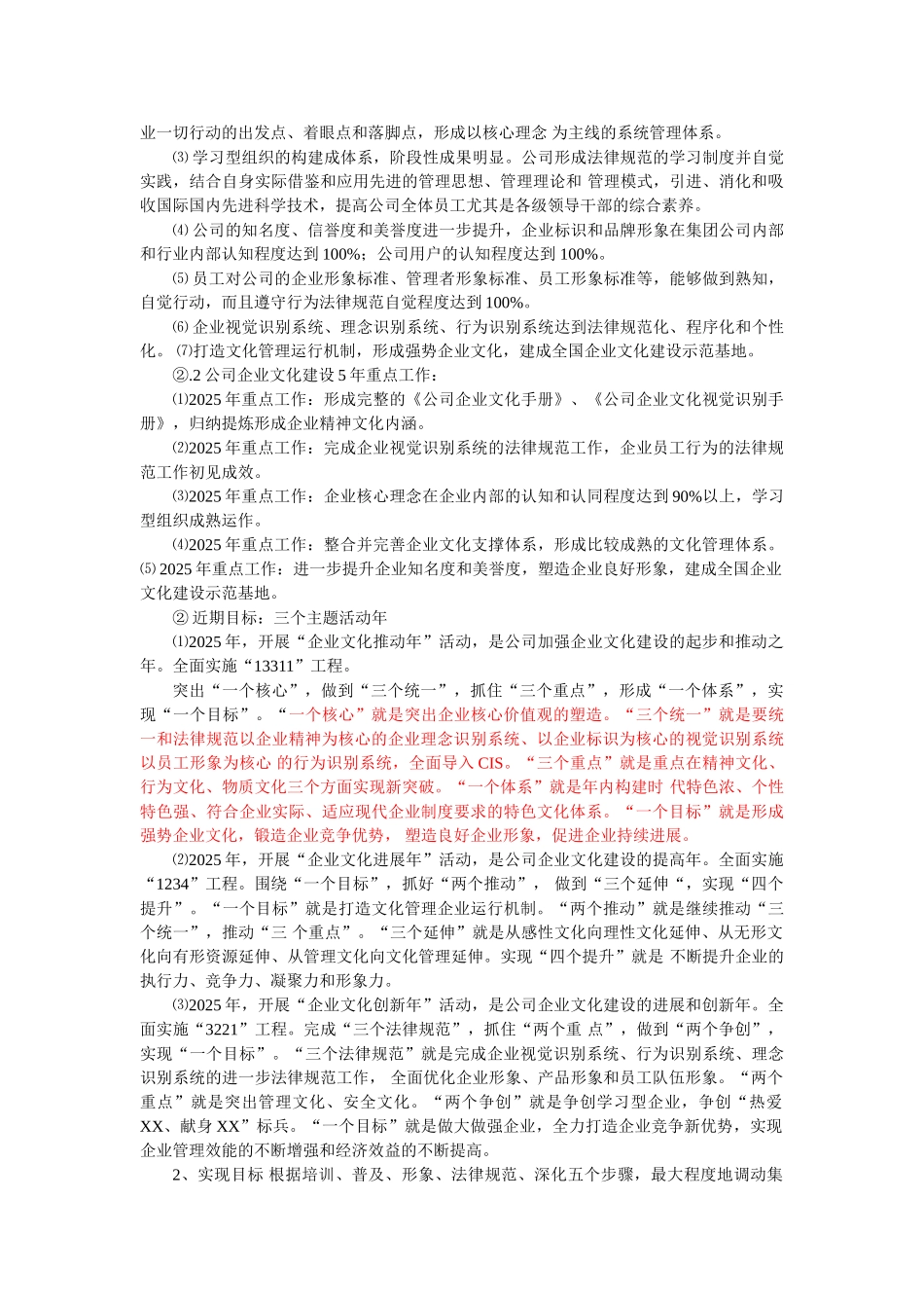 最新中小企业企业文化建设实施方案经典版_第3页