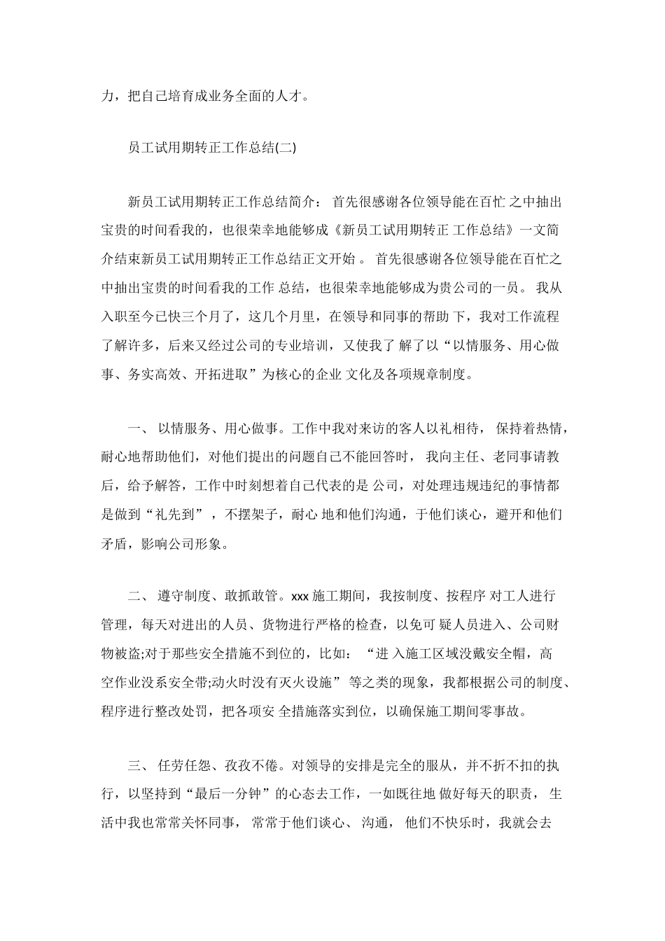 最新员工试用期转正个人工作总结_第3页