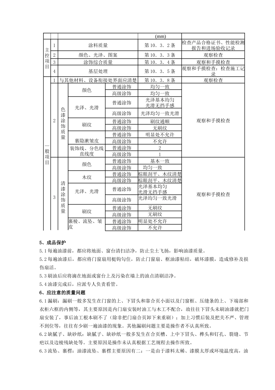 木料表面施涂清漆涂料施工分项工程质量管理_第3页