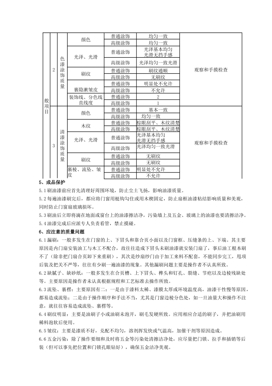 木材表面施涂溶剂型混色涂料施工分项工程质量管理_第3页