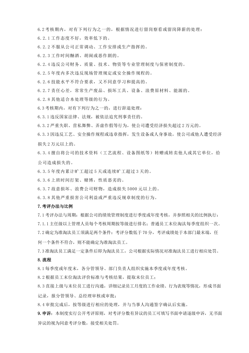 末位淘汰管理办法_第2页