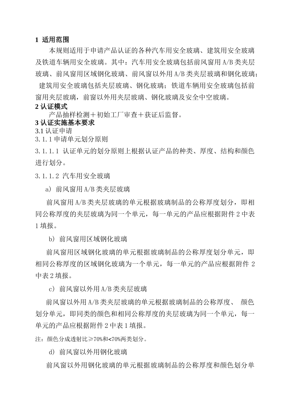 机动车辆类强制性认证实施规则-CNCA&not;&not;—04C—028：2001安全玻璃产品_第3页