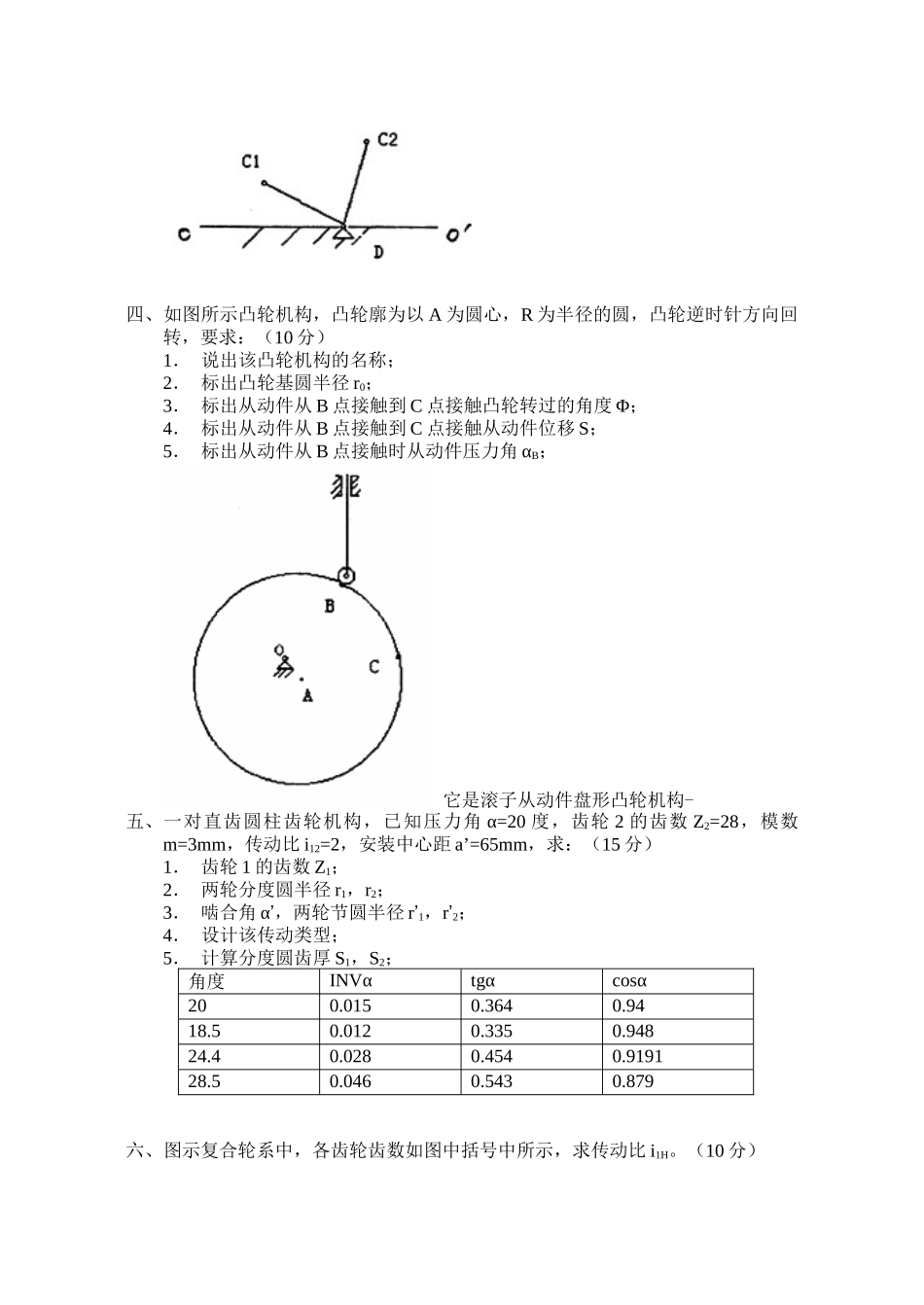 机械原理试卷及答案_第2页