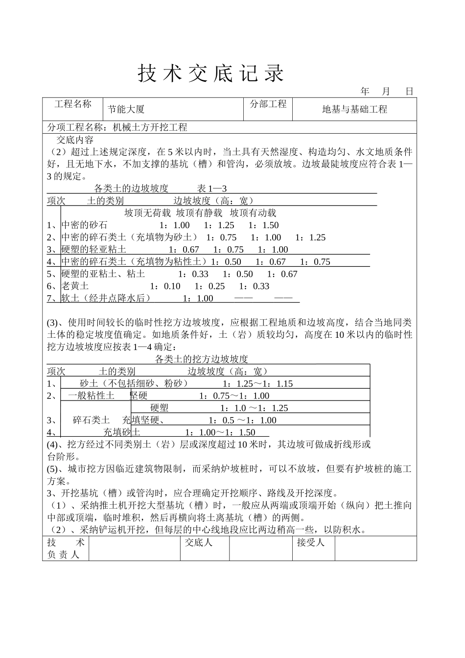 机械挖土技术交底_第2页