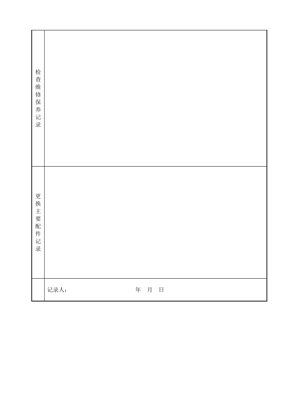 机械设备检查维修保养记录表_第3页