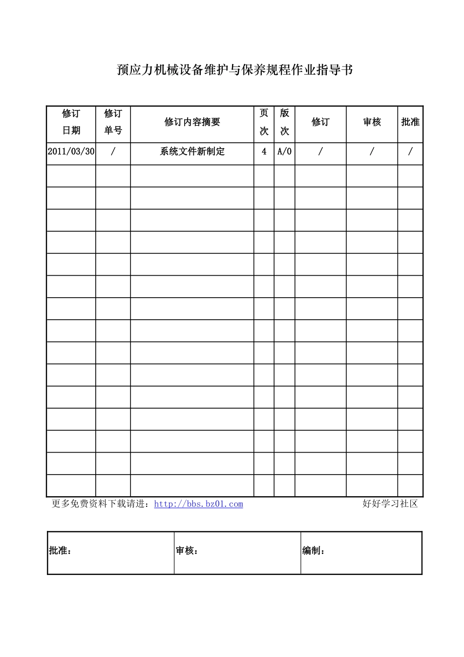 机械设备维护与保养规程作业指导书_第1页