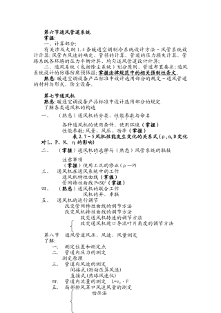 李著萱-通风复习要点