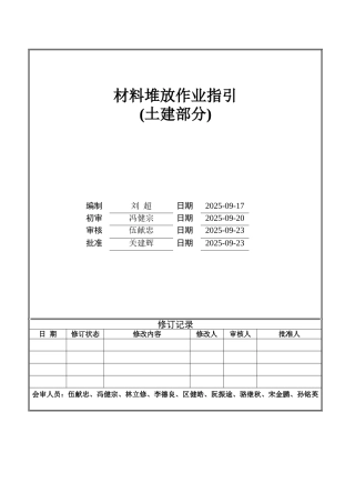 材料堆放作业指引