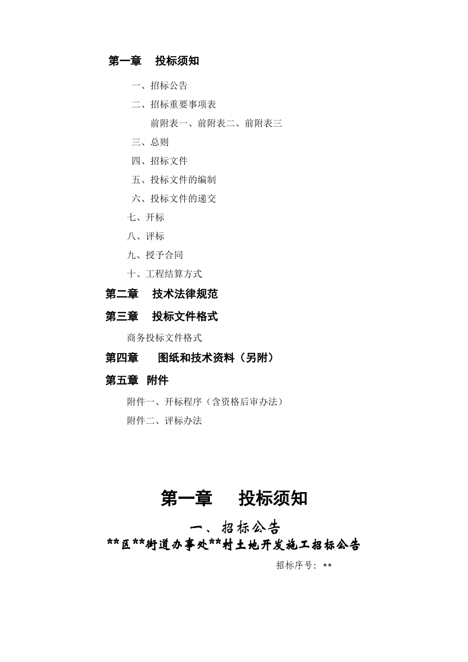 村土地开发项目施工招标文件_第2页