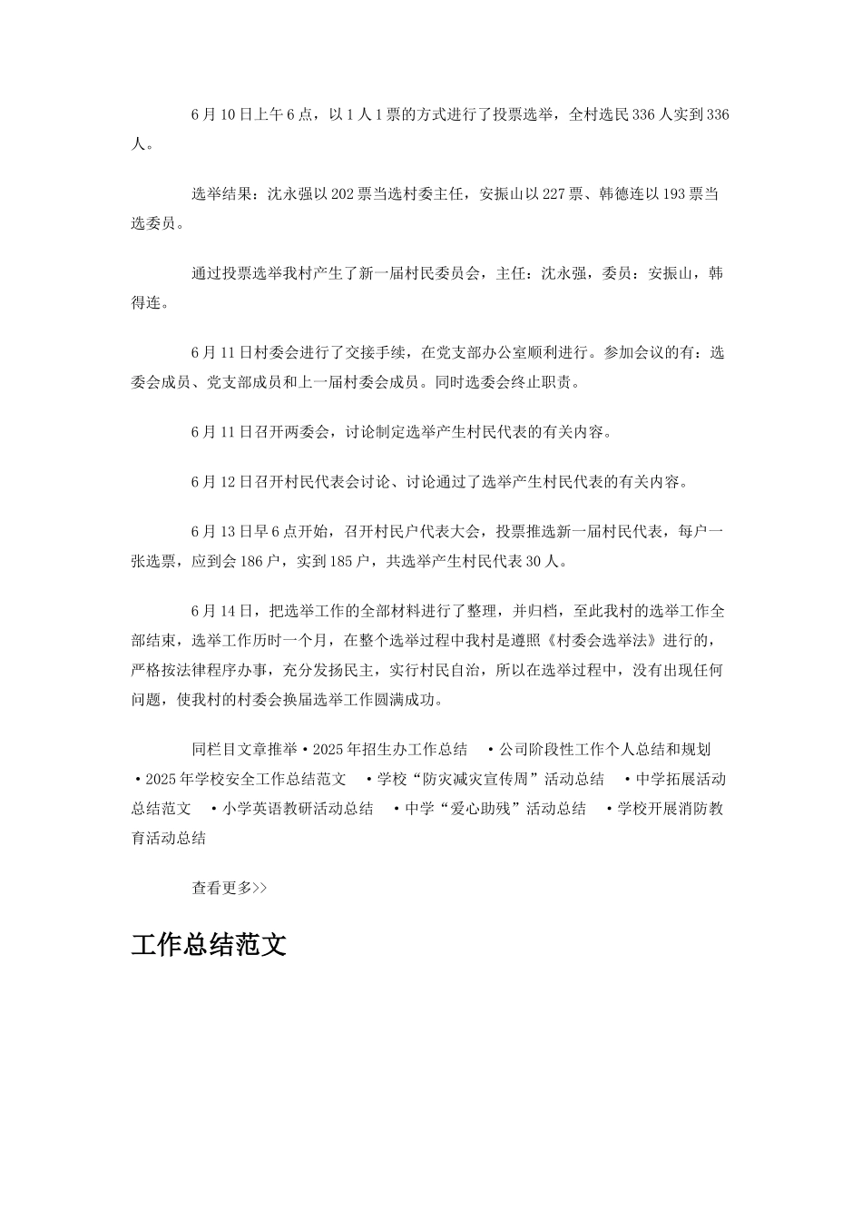 村民委员会选举工作总结_第2页