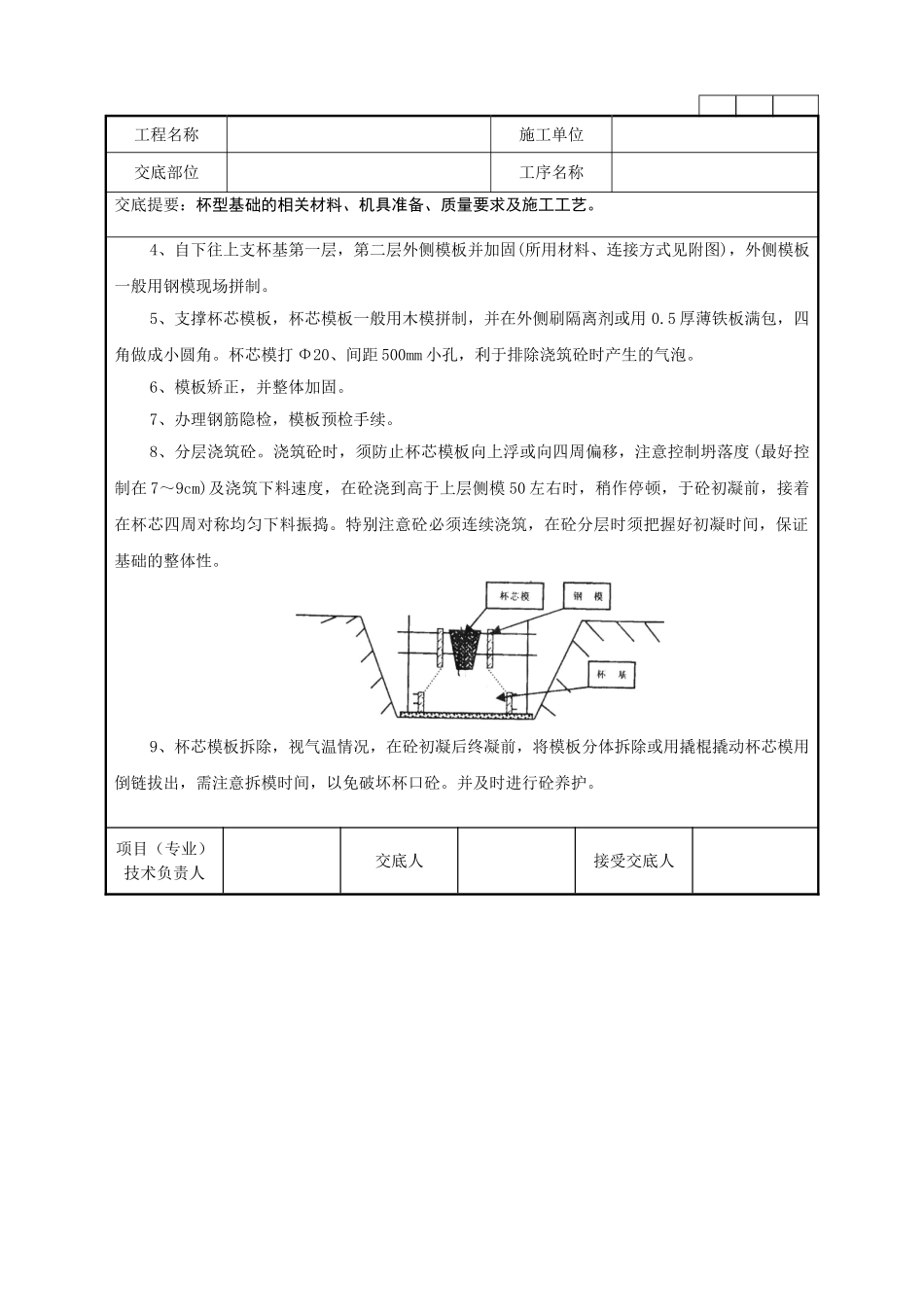 杯型基础技术交底记录_第2页