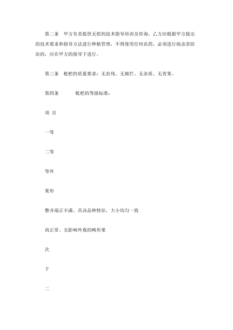 枇杷种植收购协议_第2页