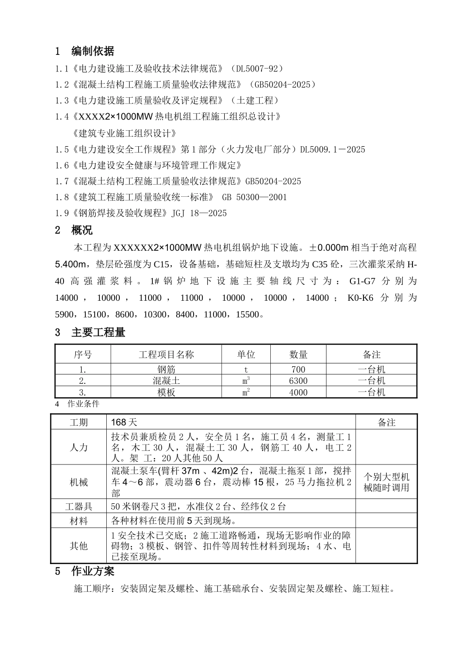 某2×1000mw热电机组锅炉基础施工监控要点_第1页