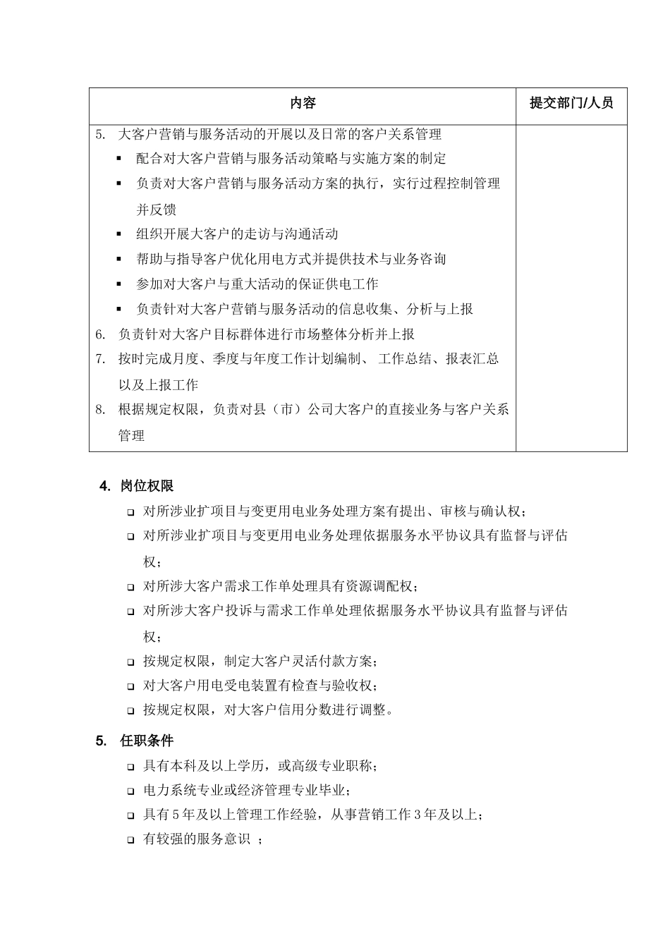 某供电公司大客户经理岗位职责描述_第3页