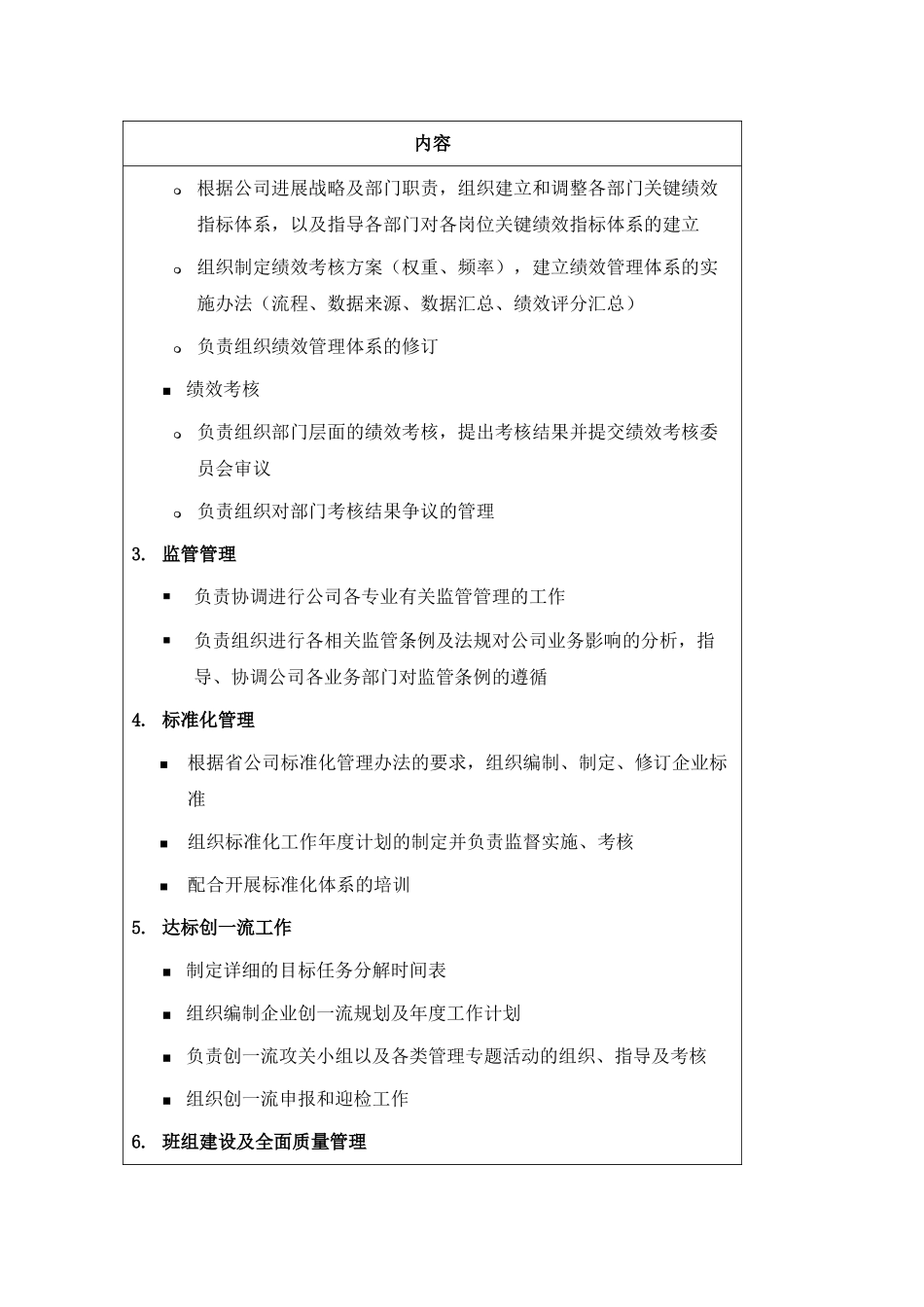 某供电公司企业管理部部门职责说明_第2页