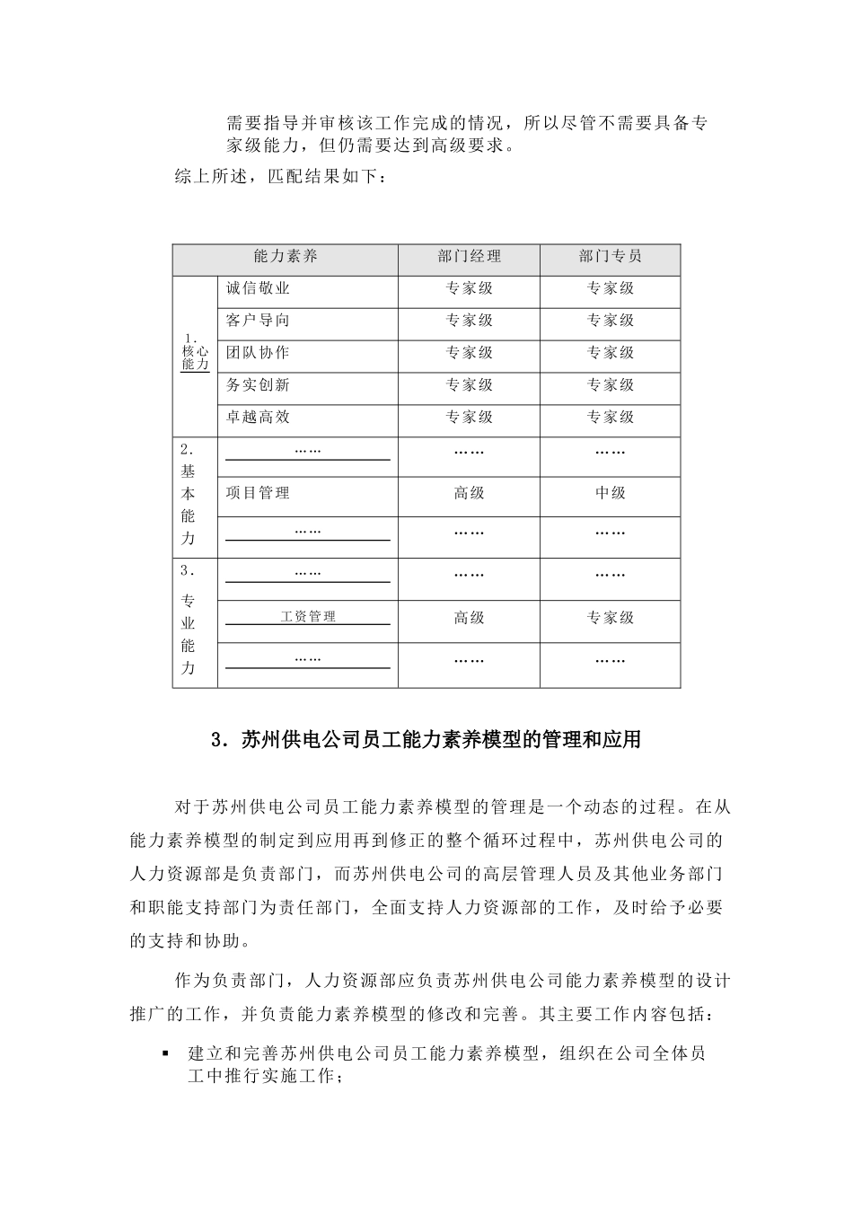 某供电公司能力素质模型与岗位匹配原则_第2页
