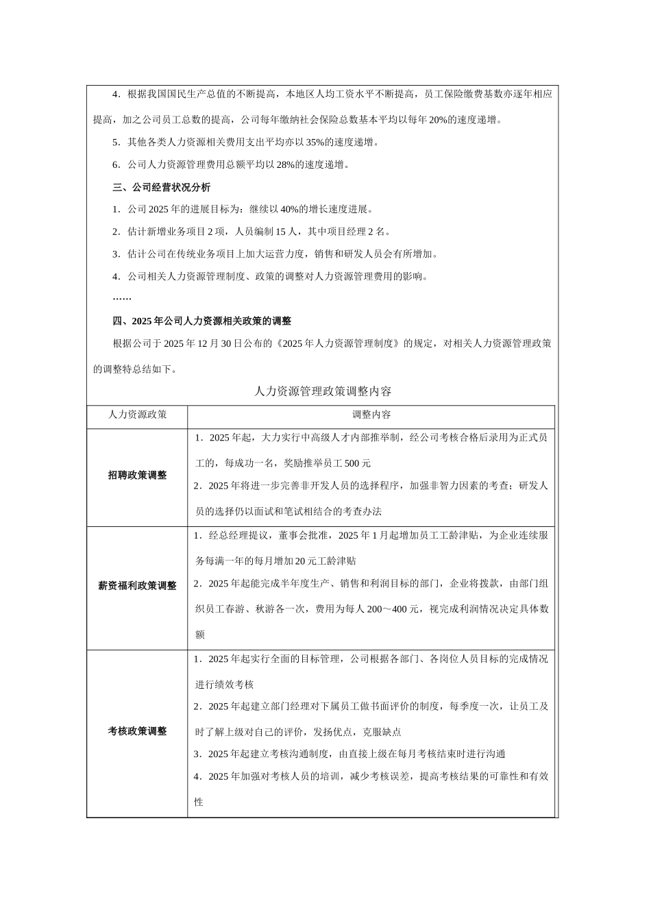 某公司人力资源部年度费用预算方案_第2页