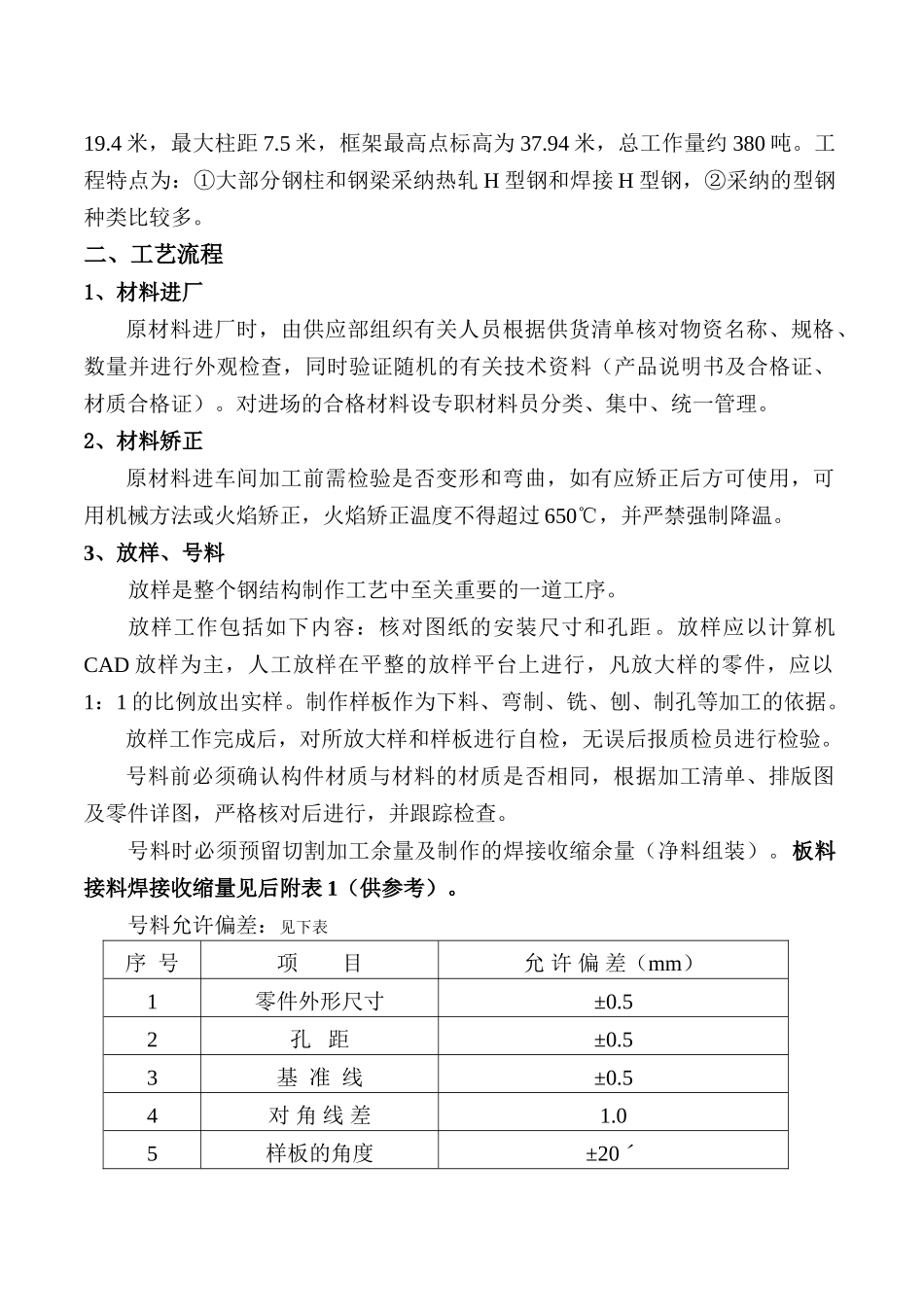 某国煤磨车间钢构工程制作工艺_第2页