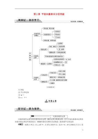 高中数学 第2章 平面向量章末分层突破学案 苏教版必修4-苏教版高中必修4数学学案