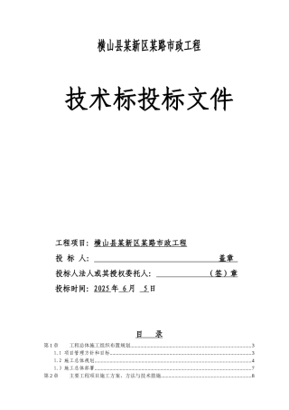 某市政工程施工组织设计