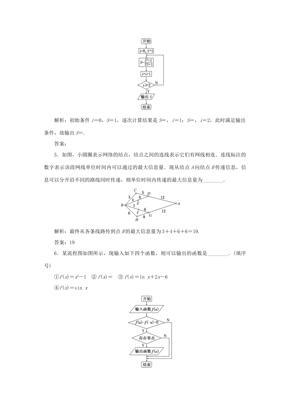 高中数学 第4章 框图章末小结与测评学案 苏教版选修1-2-苏教版高二选修1-2数学学案_第3页