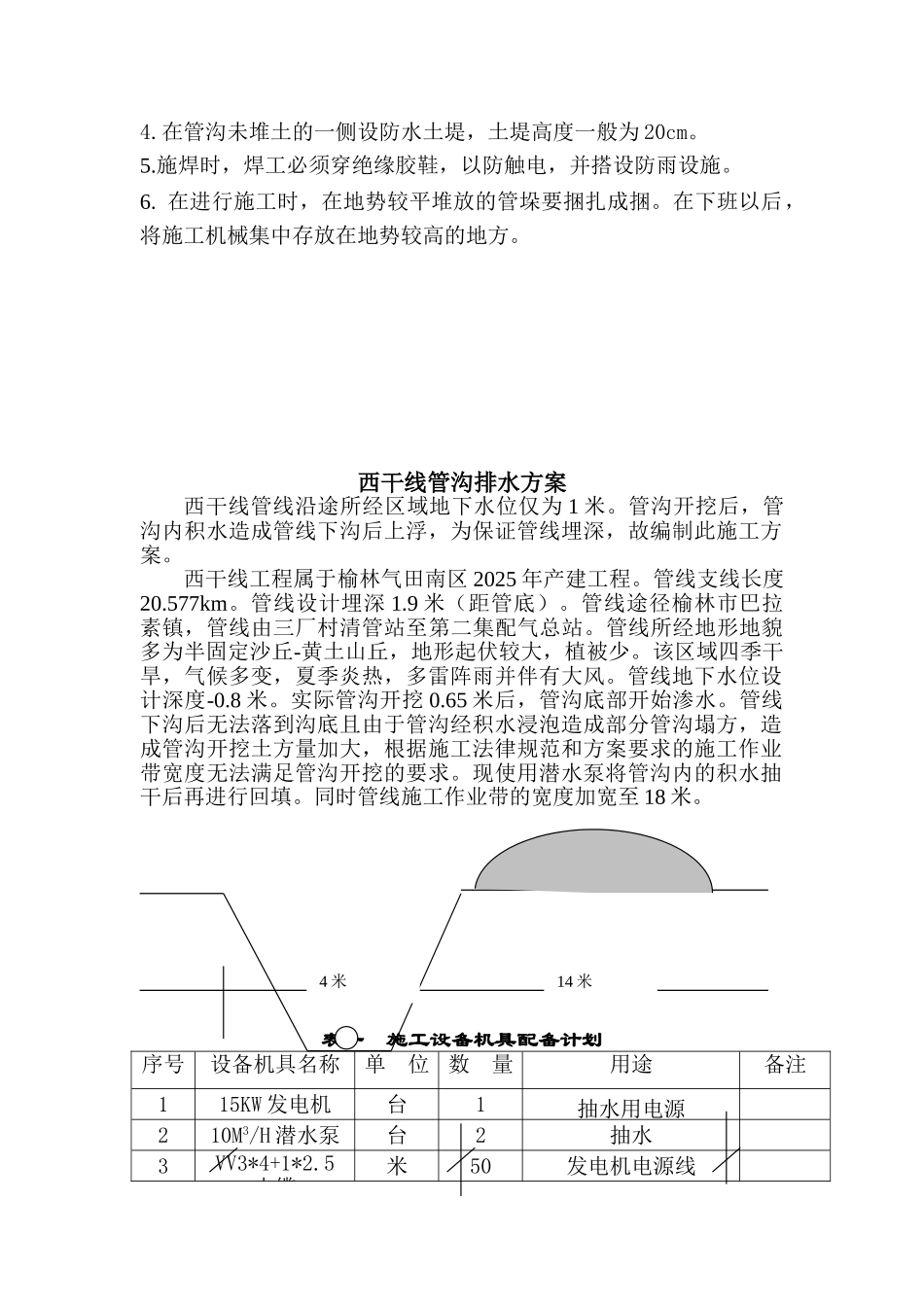 某村清管站集气支线管沟排水方案_第2页