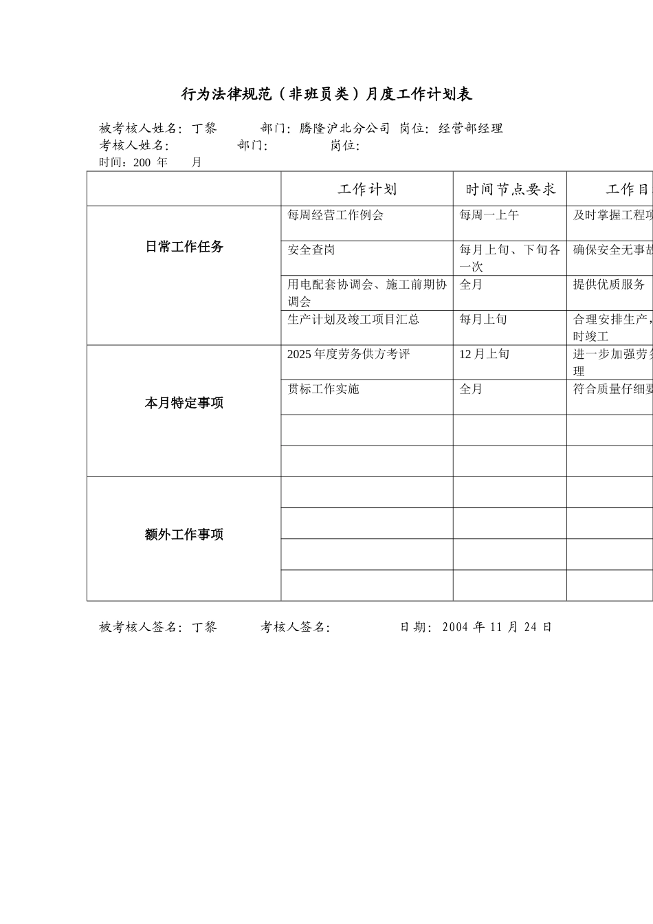 某电力公司市区供电公司经营部经理行为规范考评表_第3页