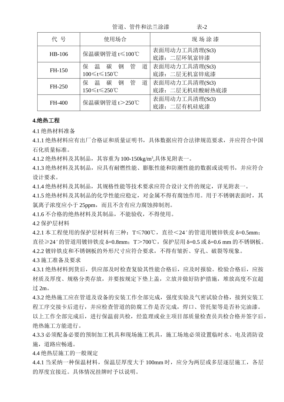 某石化工程设备及管道防腐、绝热施工工艺_第2页