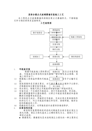 某综合楼点式玻璃幕墙安装施工工艺