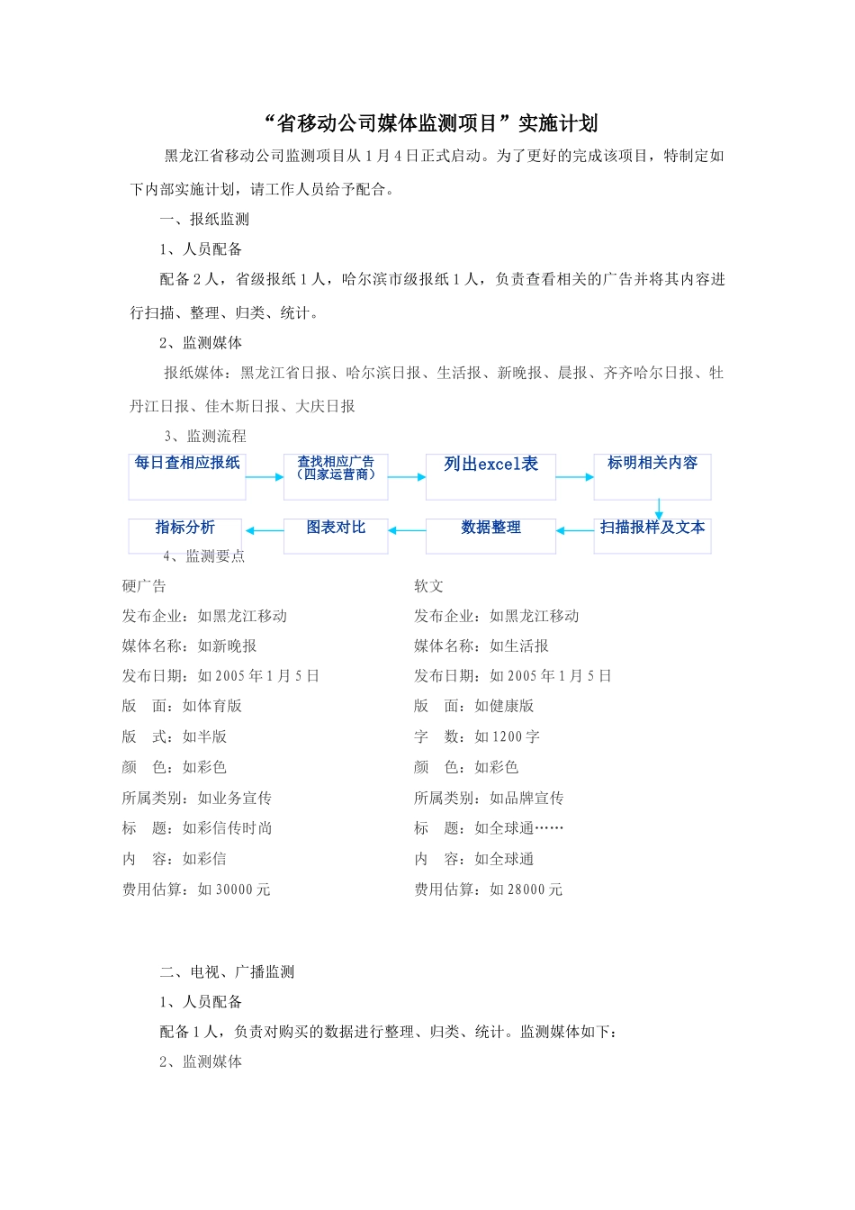 某著名通讯公司公司媒体监测项目实施计划_第2页