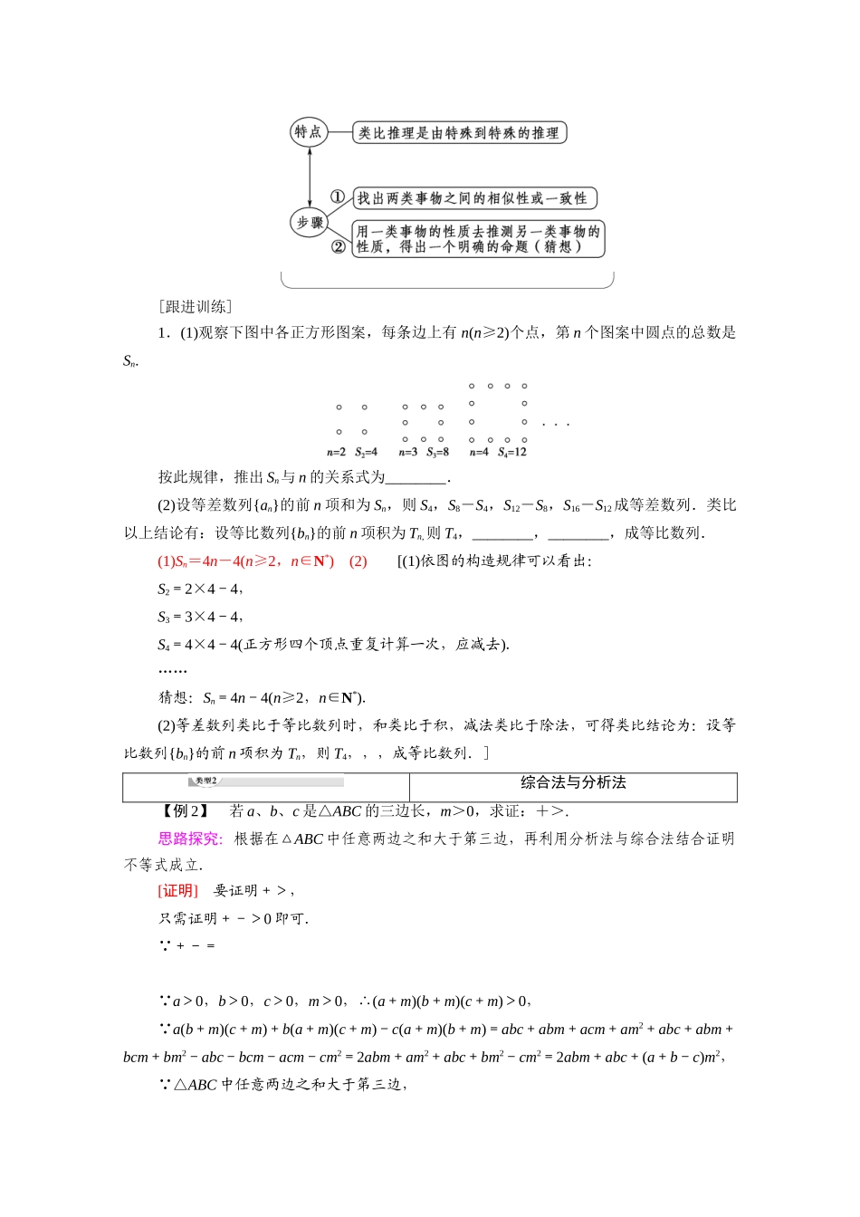 高中数学 第2章 推理与证明章末综合提升学案（含解析）新人教A版选修1-2-新人教A版高二选修1-2数学学案_第2页