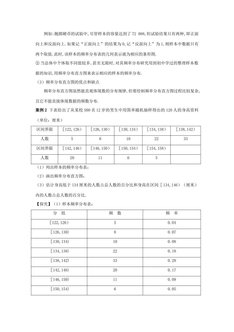 高中数学 第2章 统计 2.2 总体分布的估计互动课堂学案 苏教版必修3-苏教版高一必修3数学学案_第3页