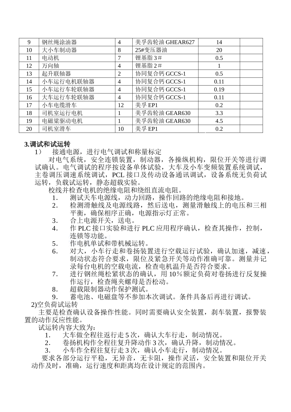 某钢铁厂桥式起重机试运转方案_第2页