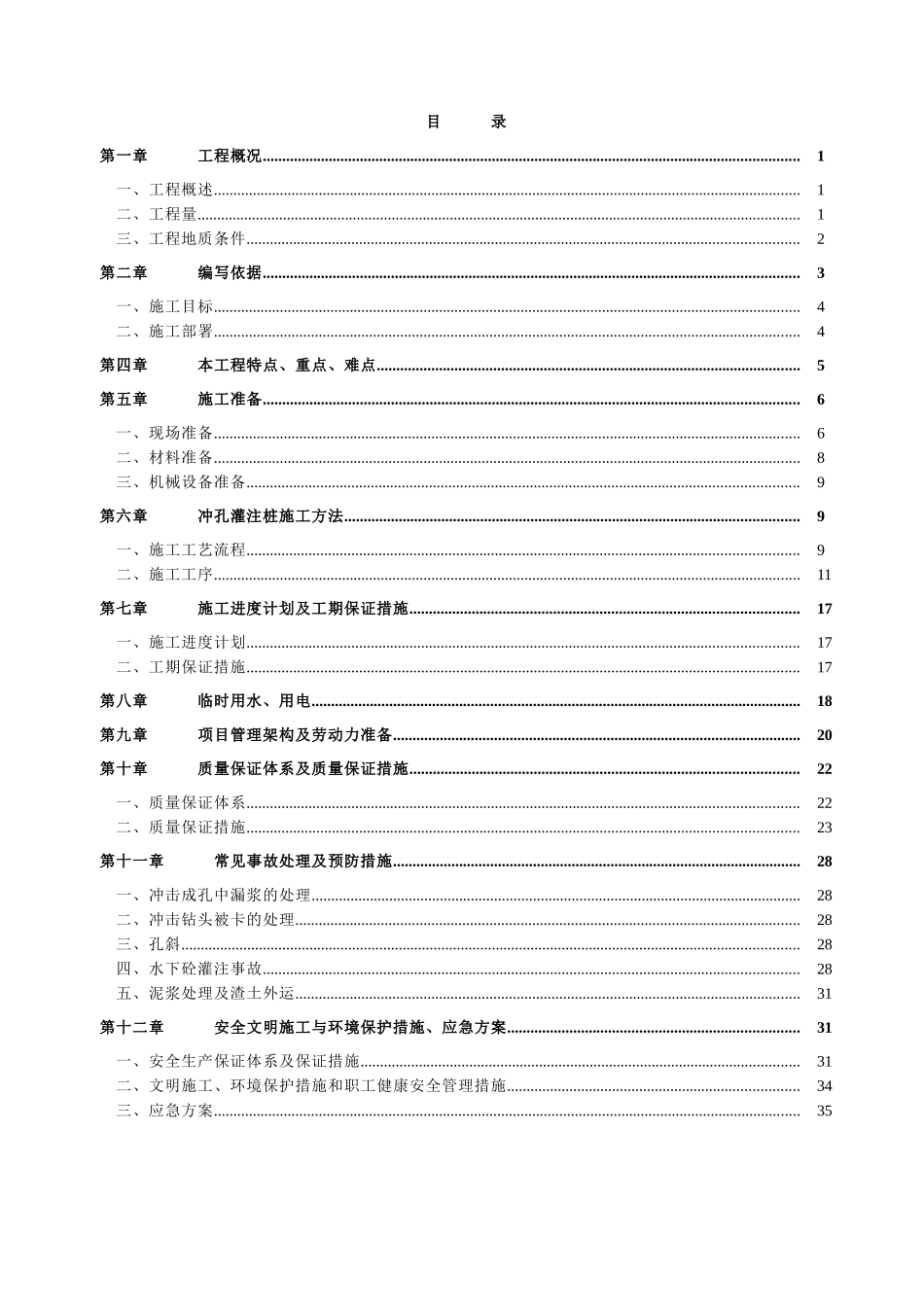 某高层商业楼工程冲孔桩施工组织设计_第1页