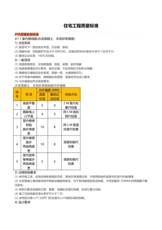 标杆房企住宅工程质量标准解析
