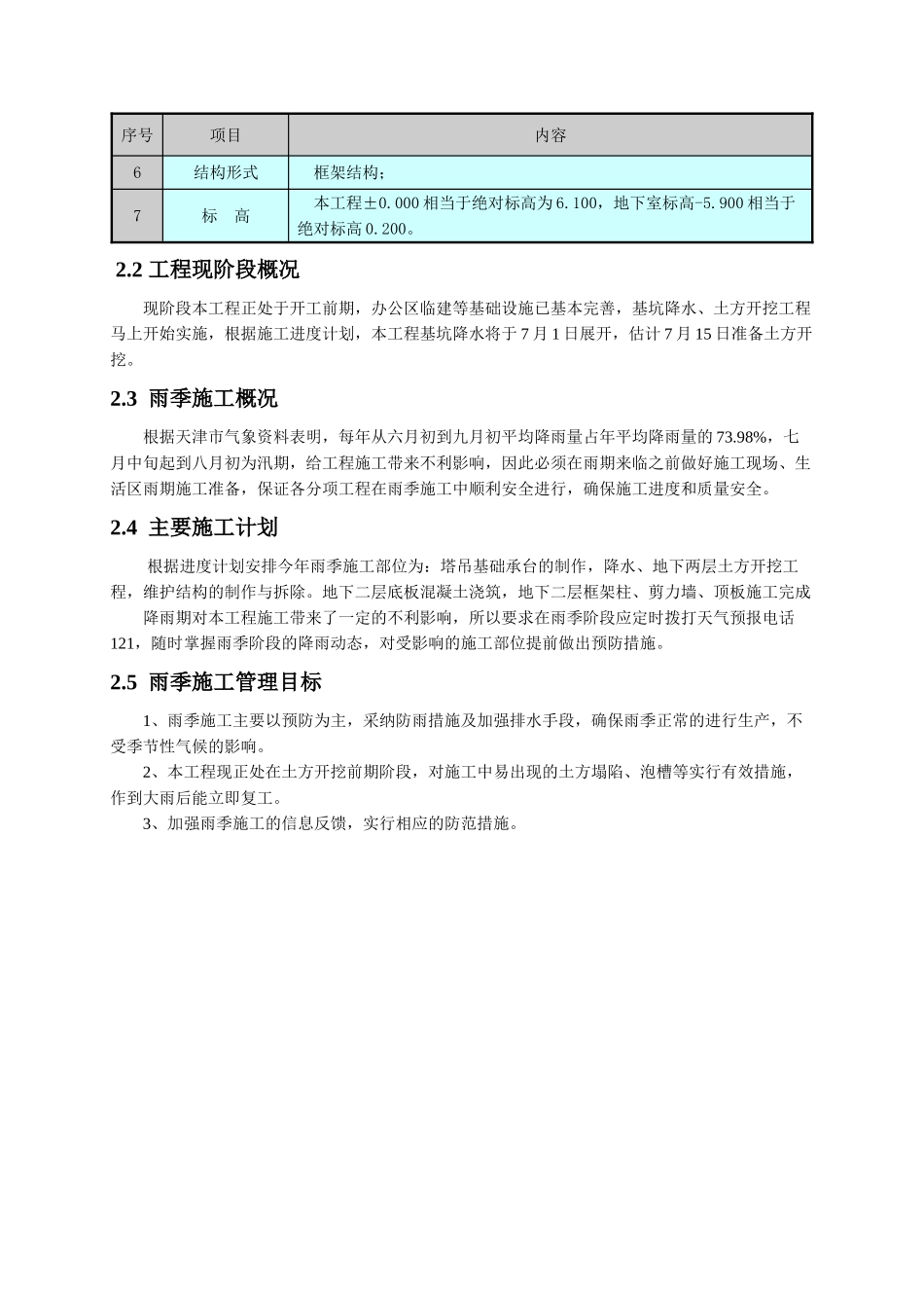 框剪结构住宅楼工程雨季工程施工方案_第3页