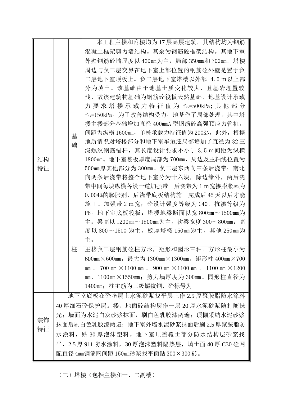 框剪结构高层办公楼施工组织设计_第2页